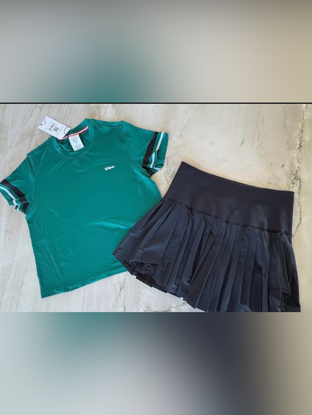 New Wilson Top and Pleated Tennis skirt Women's XL